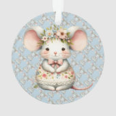 Schattigee Bloemmuis Jurk Bloemkroon Ornament (achterkant)