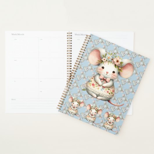 Schattigee Bloemmuis Jurk Bloemkroon Planner (Display)