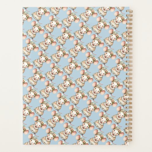 Schattigee Bloemmuis Jurk Bloemkroon Planner (Achterkant)
