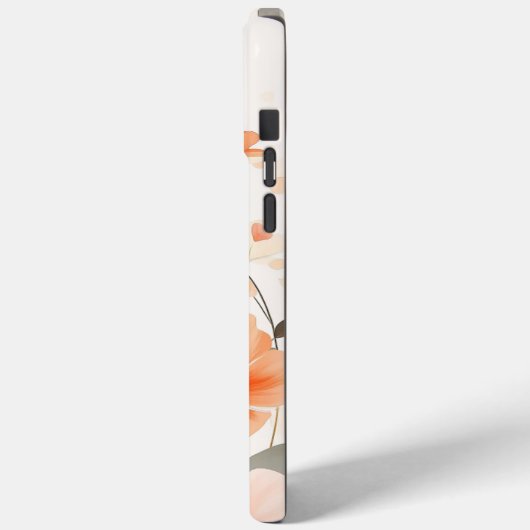 Schattigee Bloempatroon Naam iPhone Case (Achterkant / Links)