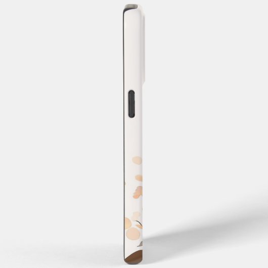 Schattigee Bloempatroon Naam iPhone Case (Achterkant / Rechts)