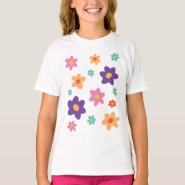 Schattigee bloemrijke paaslente t-shirt