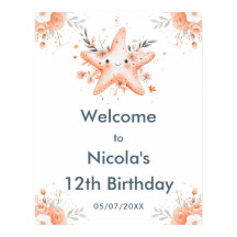 Schattigee Bloemrijke Zeester Verjaardagsfeest Wel