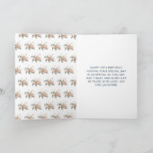 Schattigee Bloemschildpad verjaardagsfeestje Kaart (Binnen)