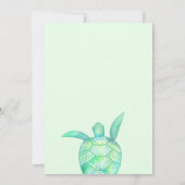 Schattigee Bloemschildpad Zomer waterverf baby sho Kaart (Achterkant)