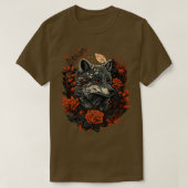 Schattigee bloemwolf t-shirt (Design voorkant)