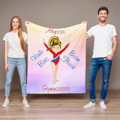 Schattigee Blonde Gymnast Hazel Eyes Gymnastiek On Fleece Deken