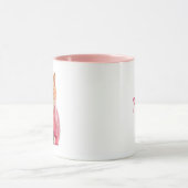Schattigee Blonde Kat Mok met Roze Jas - "Purrr" (Midden)