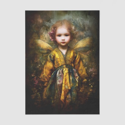 Schattigee Blonde Magische Kinderfee EG6L Decoupag Tissuepapier (Voorkant)