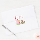 Schattigee Blondine Princess en PIrate Stickers (Envelop)