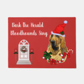 Schattigee Bloodhound Christmas Deurmat (Voorkant)