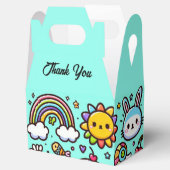 Schattigee Blue Animal Doodles Bedankdoosjes (Geopend)