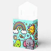 Schattigee Blue Animal Doodles Bedankdoosjes (Geopend)