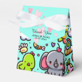 Schattigee Blue Animal Doodles Bedankdoosjes (Voorkant Zijde)