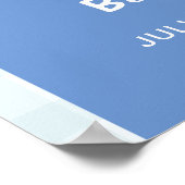 Schattigee Blue Arch Gingham Bow Baby shower Welko Poster (Hoek)