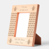 Schattigee Blue Baby Boy Bee Aangepaste Geboorteaa Gegraveerde Lijstjes (Links)