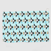 Schattigee Blue Baby Boy Penguin Golf Handdoek (Horizontaal)