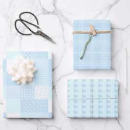 Schattigee Blue Baby-coördinerende Design Inpakpapier Vel