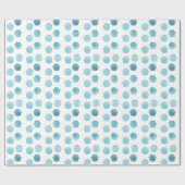 Schattigee Blue Baby Elephant Footprints Waterverf Cadeaupapier (Vlak)