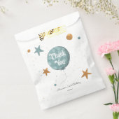 Schattigee Blue Balloon 2e verjaardag Bedankzakje (Gezegeld)