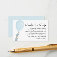 Schattigee Blue Balloon Baby shower Boeken voor Ba