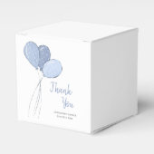 Schattigee Blue Balloons Baby shower Dank u Bedankdoosjes (Voorkant Zijde)