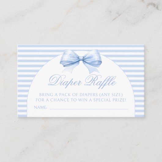 Schattigee Blue Boho Bow Baby Boy Douche Luier Raf Informatiekaartje (Voorkant)