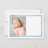 Schattigee Blue Bow Stropdas Baby shower Dank u ka Bedankkaart (Achterkant)