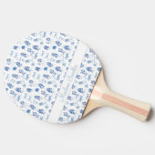 Schattigee Blue Bows Bluebonnets Flowers Dames Coq Tafeltennisbatje (Zijkant)