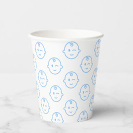 Schattigee Blue Boy's Baby shower Patroon Papieren Bekers