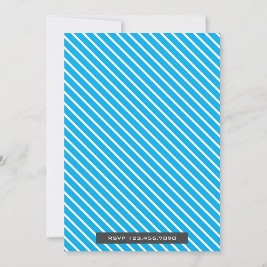 Schattigee Blue Boys Luier Baby shower Uitnodiging (Achterkant)