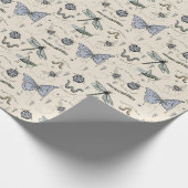 Schattigee Blue Bugs en Insecten Kinder Baby Boy Cadeaupapier (Hoek)
