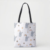 Schattigee Blue Bunny Canvas tas (Voorkant)