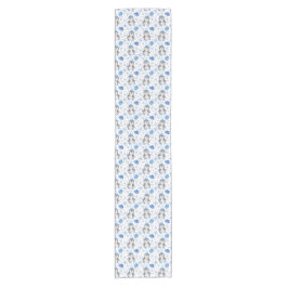 Schattigee Blue Christmas Schaatspinguïn Korte Tafelloper