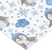 Schattigee Blue Christmas Schaatspinguïn Tafelkleed (Gekanteld)