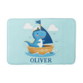 Schattigee Blue Dino Boat Captain Badmat (Voorkant)