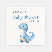 Schattigee Blue Dinosaur Baby shower servet (Voorkant)