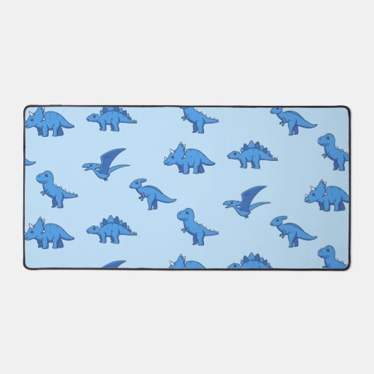 Schattigee Blue Dinosaur Desk Mat (Voorkant)