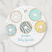 Schattigee Blue Donut Baby Sprinkle Bedankjes Labels (Achterkant)