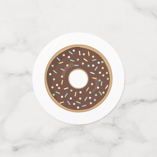 Schattigee Blue Donut Verjaardag Confetti (Kleine voorkant)
