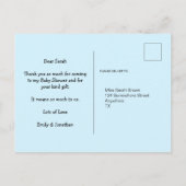 Schattigee Blue Elephant Adres Bericht Dank u Briefkaart (Achterkant)