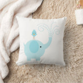 Schattigee Blue Elephant Baby Boy Nursery Kussen (Deken)