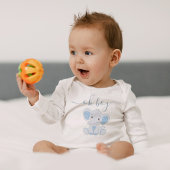 Schattigee Blue Elephant Modern Elegant Minimal Bo Romper