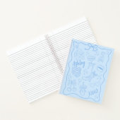 Schattigee Blue Girly Trendy Notitieboek (Binnen)