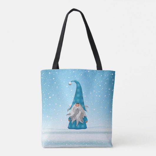 Schattigee Blue Gnome Canvas tas (Achterkant)