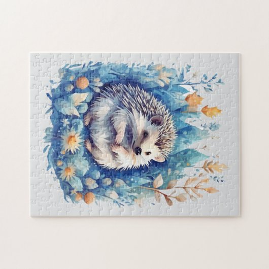 Schattigee Blue Hedgehog Puzzle Legpuzzel (Horizontaal)
