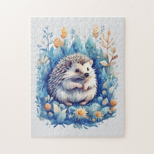 Schattigee Blue Hedgehog Puzzle Legpuzzel (Verticaal)