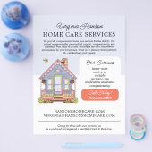 Schattigee Blue House Caregiver Services Flyer (Enkel)