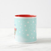 Schattigee Blue Ice Skating Penguin Mok (Midden)