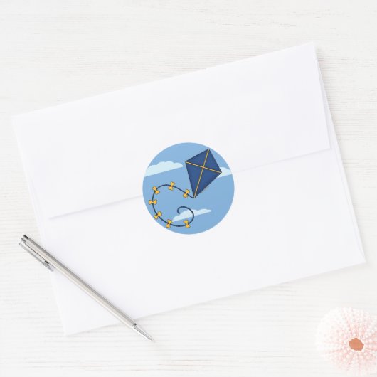 Schattigee Blue Kite Stickers (Envelop)